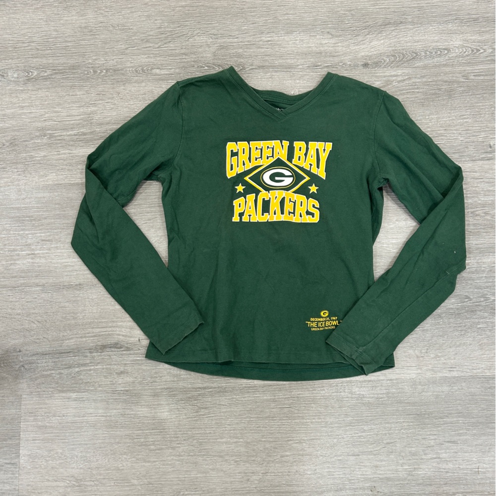 Reebok Green and Yellow Long Sleeve Tee